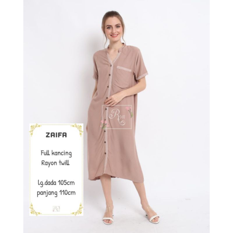 Homedress Zaifa Cantik Simple Anggun Super Nyaman Adem Ori RYN berlabel