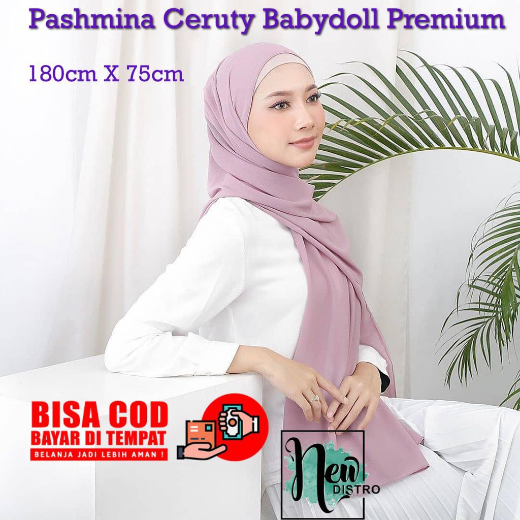 Pashmina Ceruty Babydoll Premium 180x75 / Pashmina / Pashmina ceruti