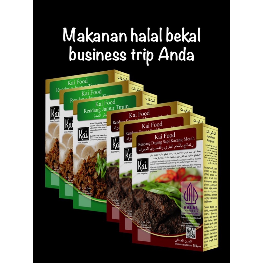 

Paket Hemat 3 RENDANG DAGING SAPI KACANG MERAH 3 RENDANG JAMUR TIRAM Kai Food 900g