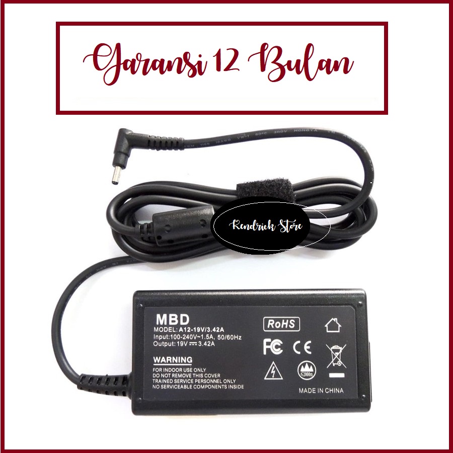 Charger Adaptor Acer Aspire P3, Aspire S5, S7 Iconia W700 19V3.42A