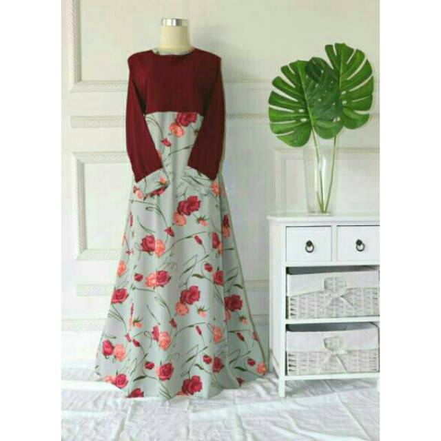 Gamis MILEA/GAMIS MOTIF/gamis Monalisa/gamis bunga wolfis/gamis polos/gamis murah