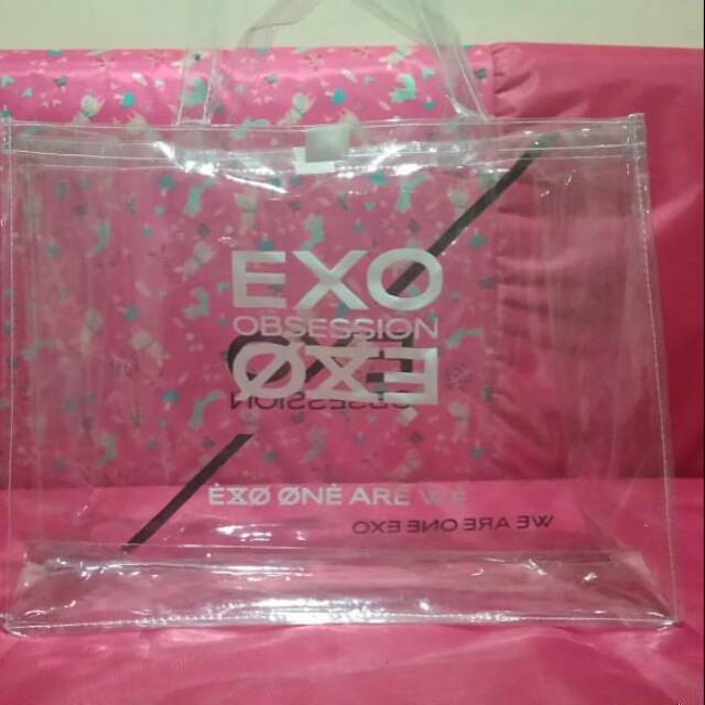 

Tas mika bening + sablon 2 sisi ( uk P 40, T 30 lbr 20 cm)