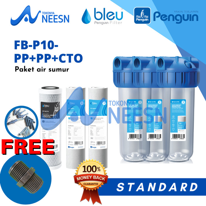 Paket Filter Air penguin FB 10&quot; STD PP + PP + CTO