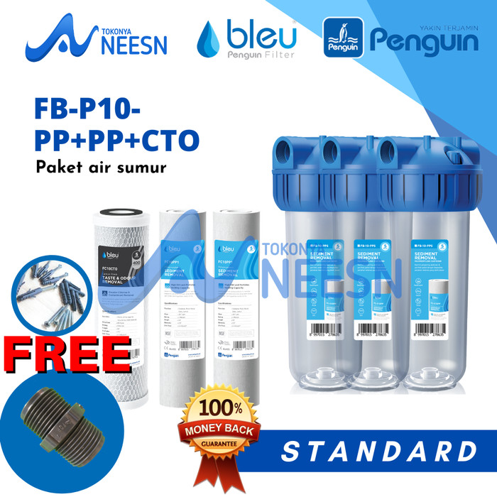 Paket Filter Air Sumur | Tanah | PAM | PDAM EUBY &amp; Bleu 10 inch STD PP PP CTO