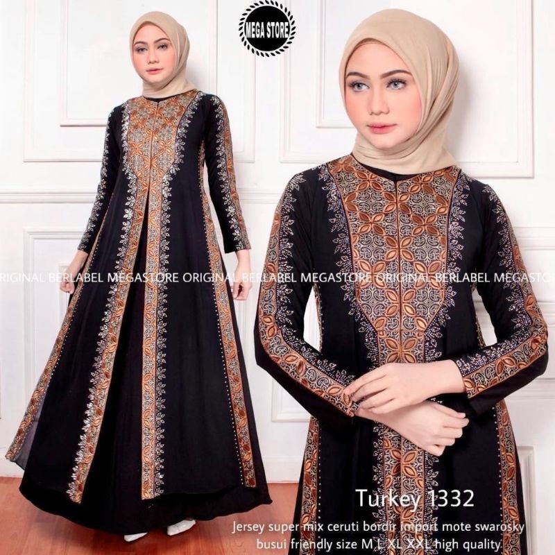 Abaya turkey black series original terlaris | abaya turkey kondangan simple elegan