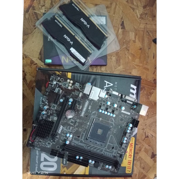 Mobo MSI a320m pro-vd/s RAM vgen 8gb (2x4)