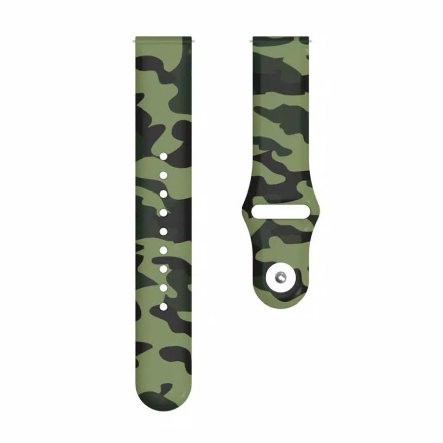 RMY Tali Jam Amazfit BIP 3 / Pro - Strap 20mm Silikon Rubber Camo Army Sporty