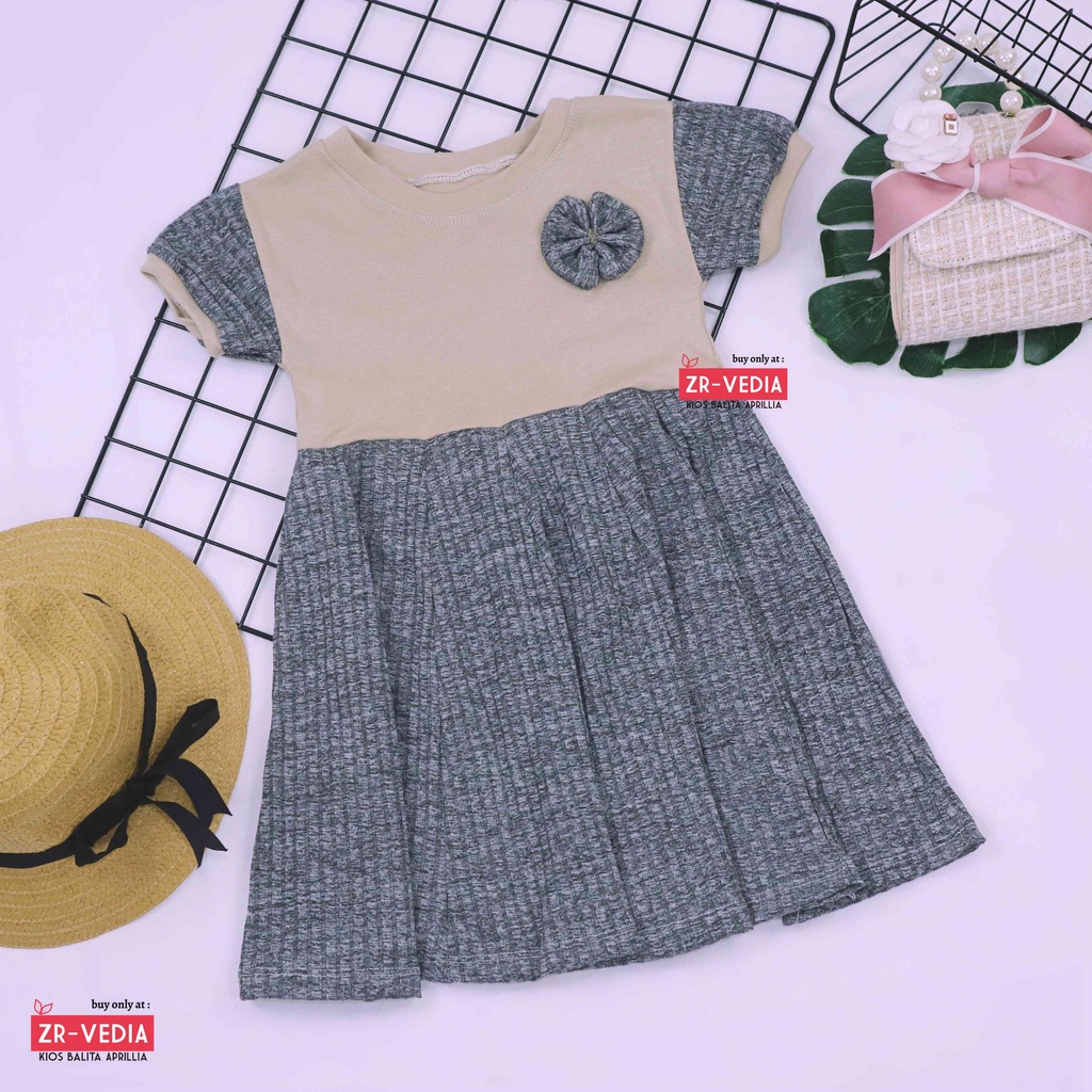 Dress Karin uk 2-3 Tahun / Dress Balita Anak Perempuan Dres Lengan Murah Pesta Kaos Tanktop Lucu