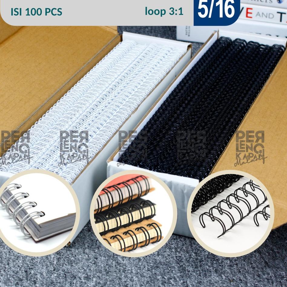 

Special Price.. Ring Kawat Spiral Jilid 5/16 F4 atau A4 Spiral Wire 3:1 38 atau 35 Lobang