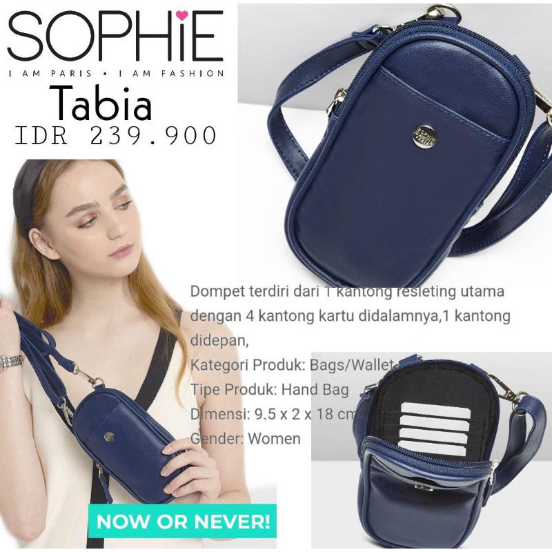 Dompet Wanita Bisa Dibuat Tas Selempang Mini Sling Bag Tali Panjang Terbaru Original Sophie Paris