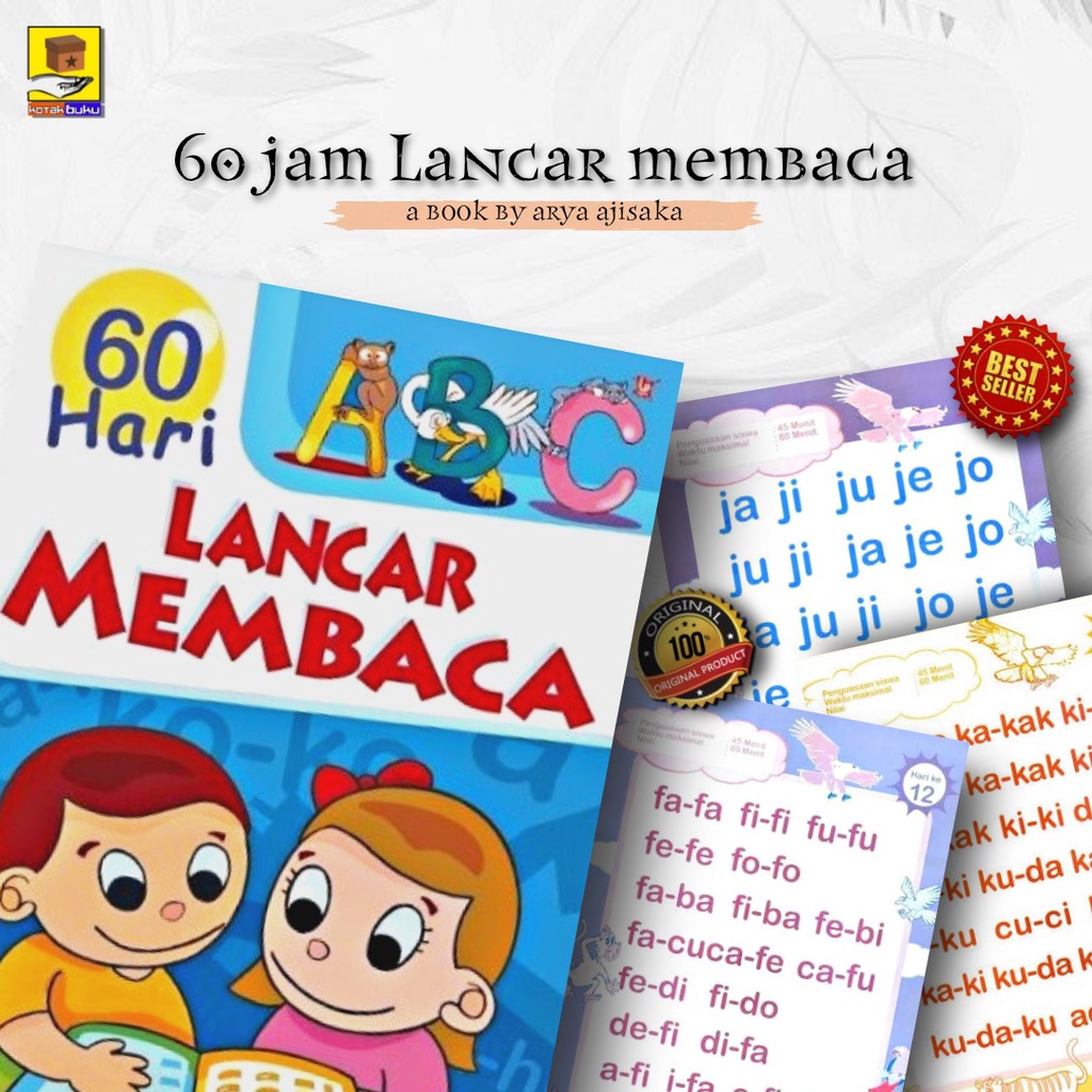 60 Hari Lancar Membaca / Buku Belajar Membaca / Buku Anak TK PAUD
