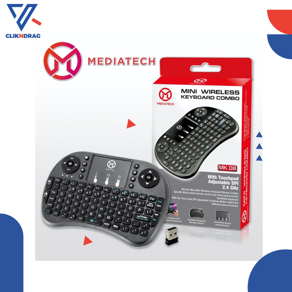 Mediatech Wireless Mini Keyboard Backlit Air Mouse TouchPad For Android TV Box  / backlight - 520156backlight