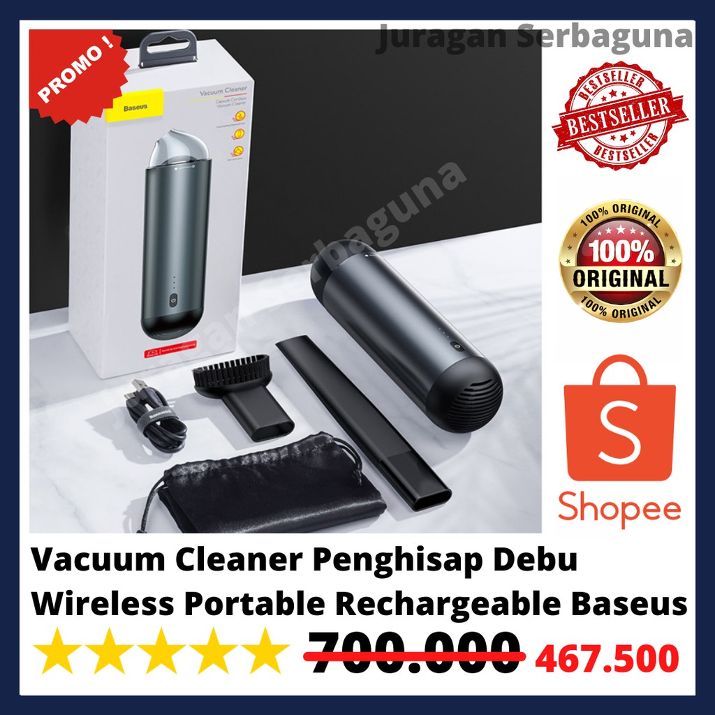 Vacuum Cleaner Penghisap Debu Wireless Portable Rechargeable Baseus