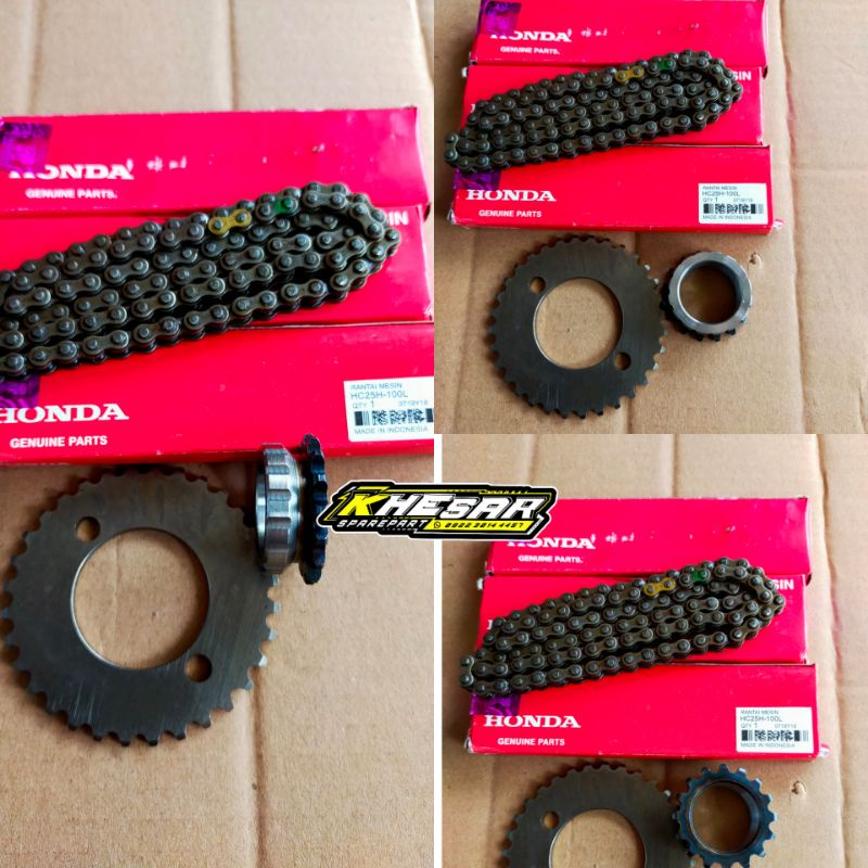 rantai kamprat keteng cb K2 25 H 100L gl 100 series kamprat cb K2 100 102 mata set gigi sentrikk gl 