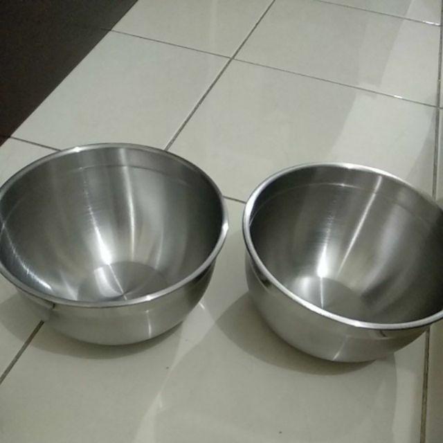 Mangkuk / Mangkok Stainless Steel / Baskom Mixing Bowl Supra 21 Cm Mangkuk Adonan Kue