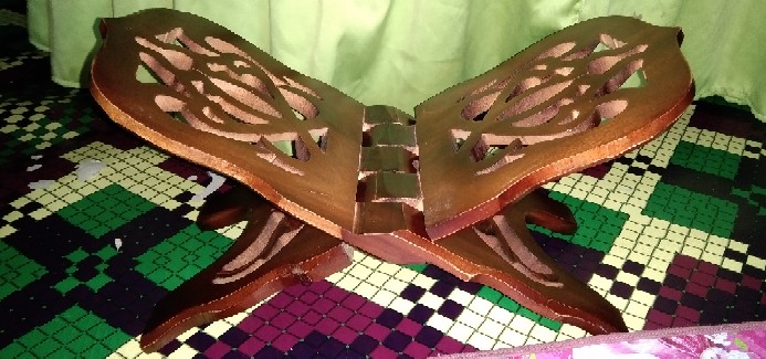 Rekal / Tatakan Al Quran Kayu Jati Campuran Ukuran Lebar 18 Cm