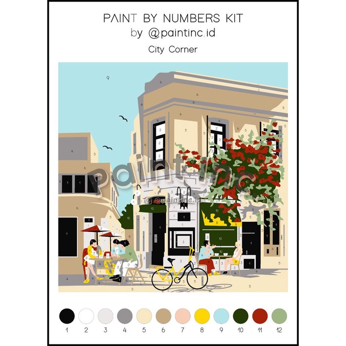 

Paint By Numbers Kit: City Corner | Painting Kit | Gift |Hampers