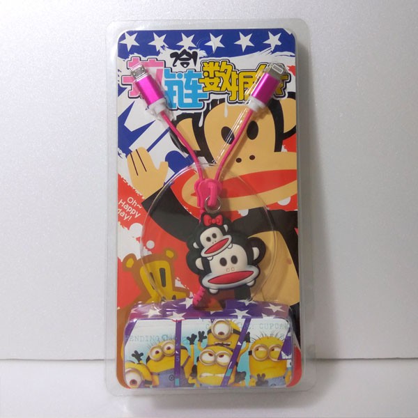 Kabel Data Zipper Resleting Paul Frank 2 in 1