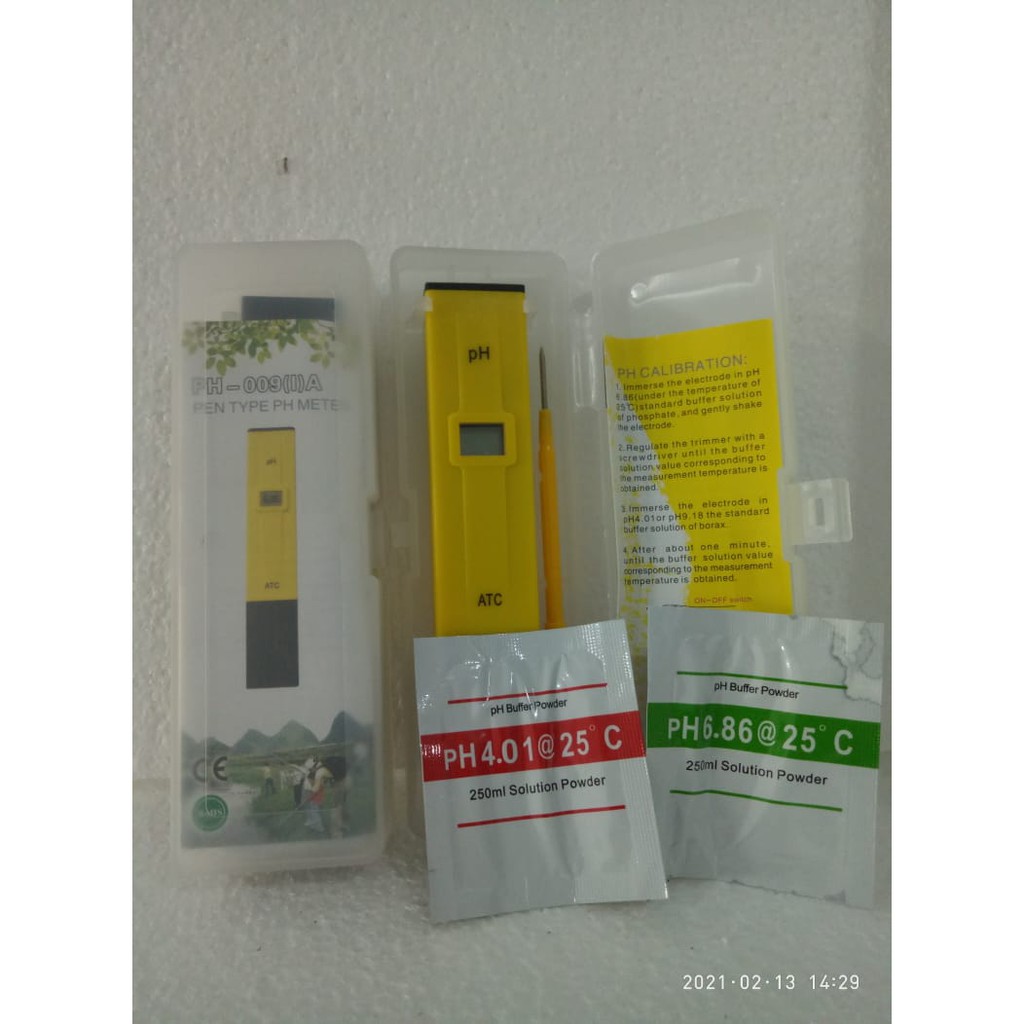 PH Meter Air Digital ATC PH-009 + Bubuk Kalibrasi