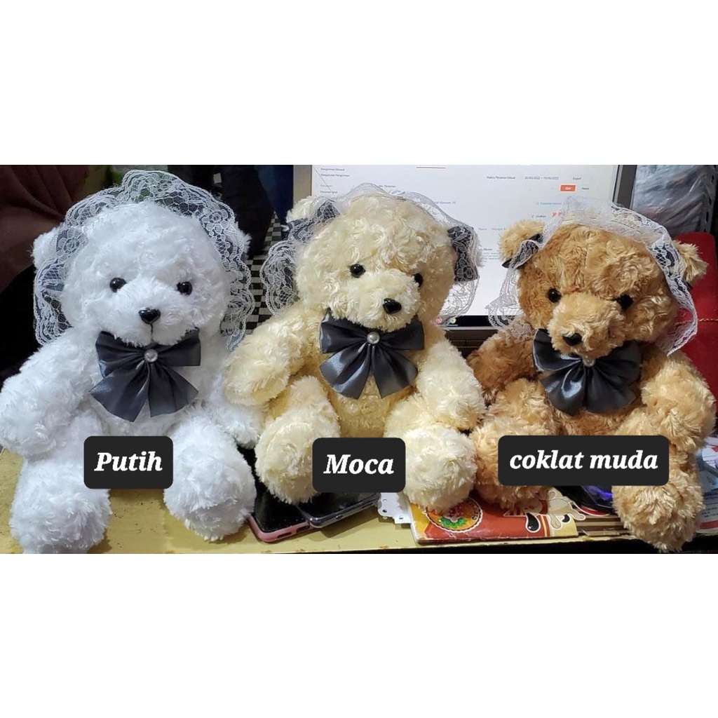 Tas selempang boneka teddy bear bulu lucu imut gemoy Selempang rantai Wanita Baru Boneka Mewah Ransel Kasual Tas Kepribadian Kartun Beruang Tas B2405 nonie