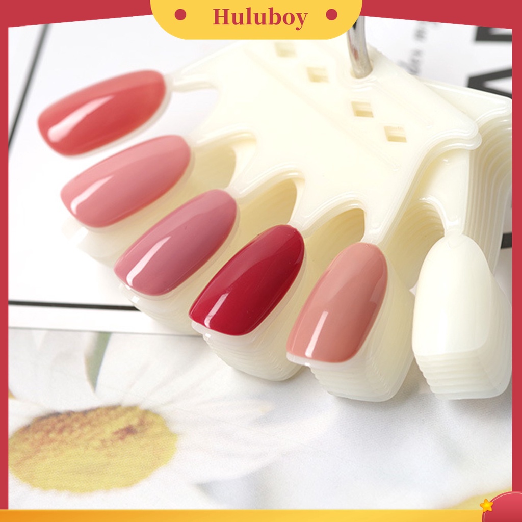 Huluboy Huluboy♡ 10 / 50 Pcs Stik Display Kuku Palsu Bentuk Kipas Bahan ABS Untuk Praktek Manicure