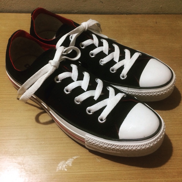 Second Converse Black Red - 100% Original