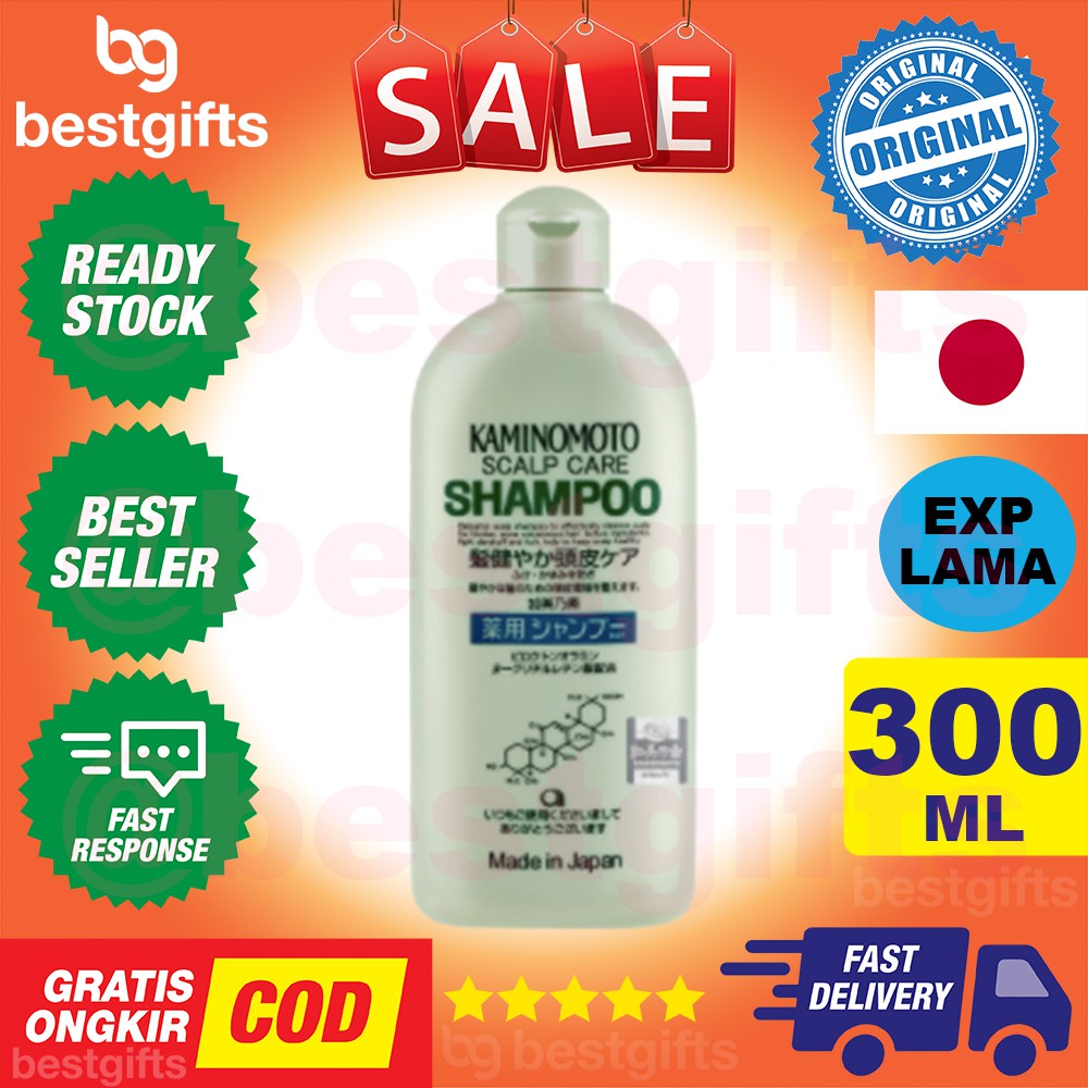 KAMINOMOTO MEDICATED SHAMPOO RAMBUT KETOMBE MENYEHATKAN KULIT KEPALA ORIGINAL BPOM 300ML 300 ML