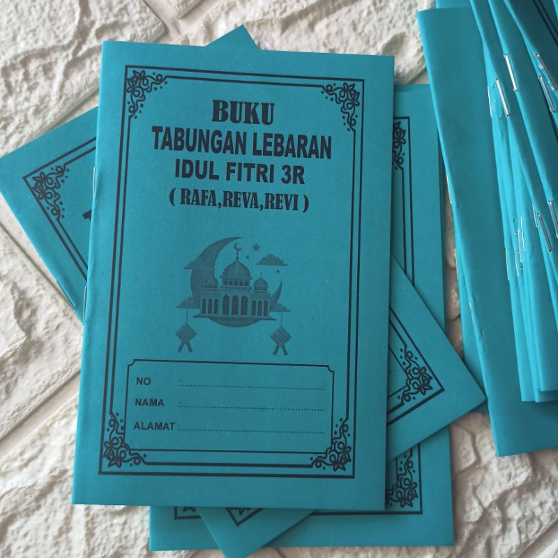 

BUKU TABUNGAN LEBARAN | Buku tabungan Sekolah CUSTOM | Tulisan Caver bisa Request