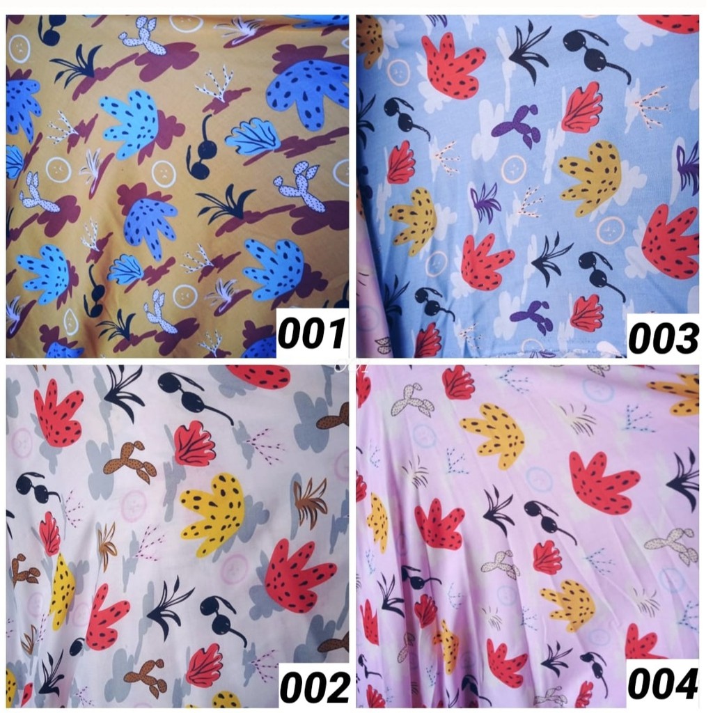 Kain Rayon / Kain Rayon Motif / Kain Rayon Motif Kaktus