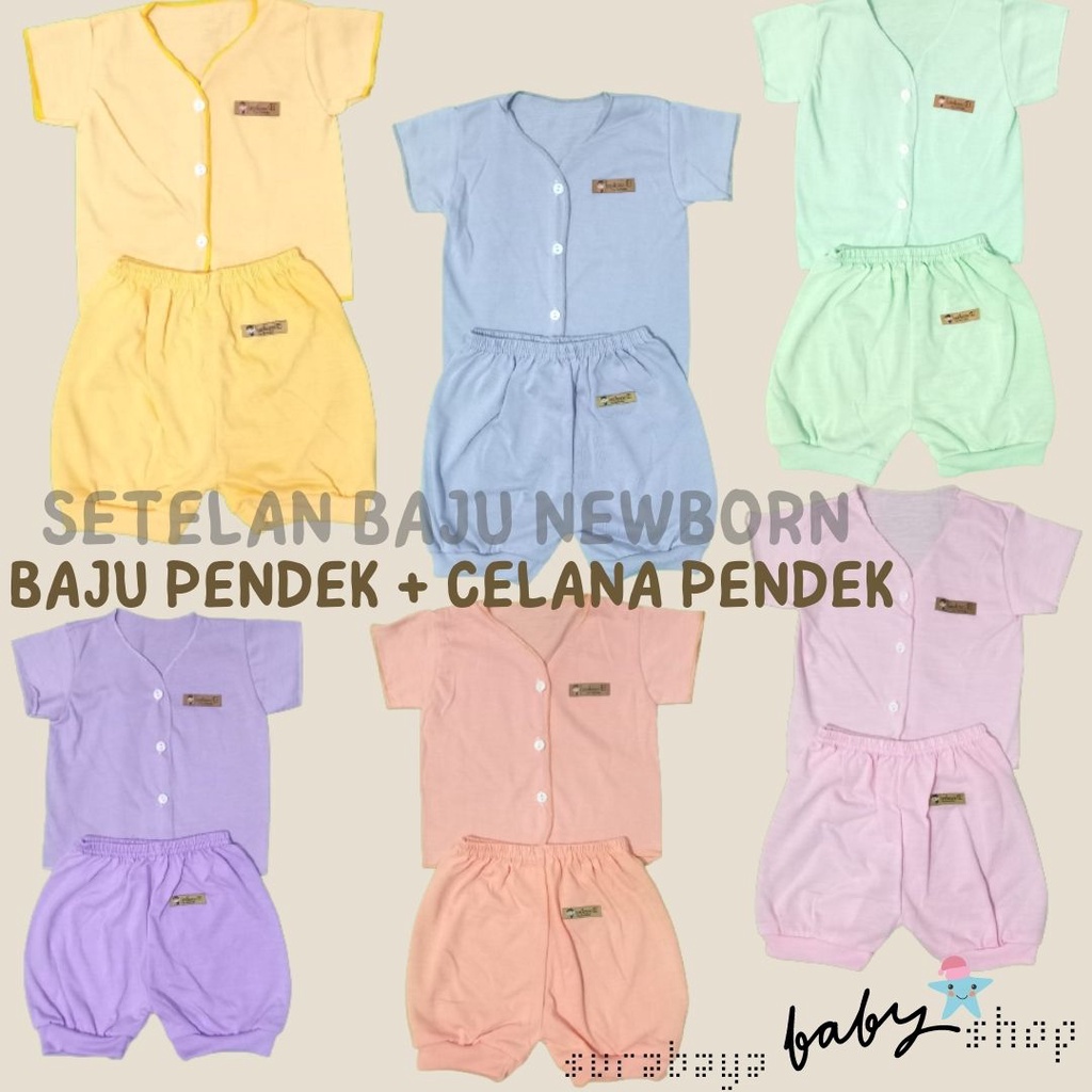 3 SETELAN BAJU NEWBORN / TANPA LENGAN + CELANA KACAMATA / LENGAN PENDEK + CELANA PENDEK / LENGAN PAJANG + CELANA PANJANG Lusiana E