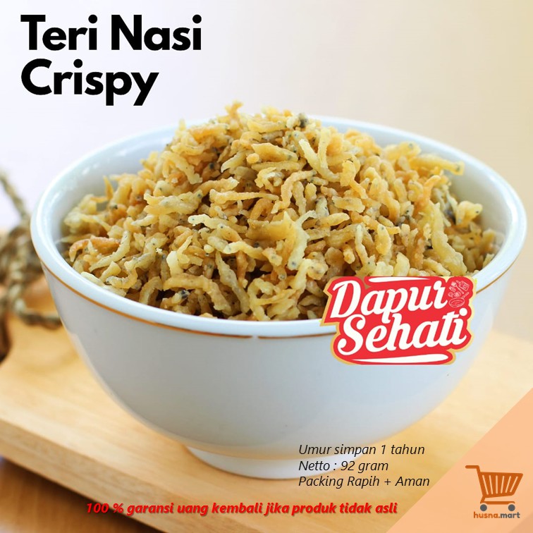 Teri Nasi Crispy Non MSG Lauk Siap Santap isi 92gr - Dapur Sehati