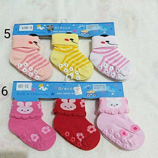 Kaus kaki anti slip renda baby girl