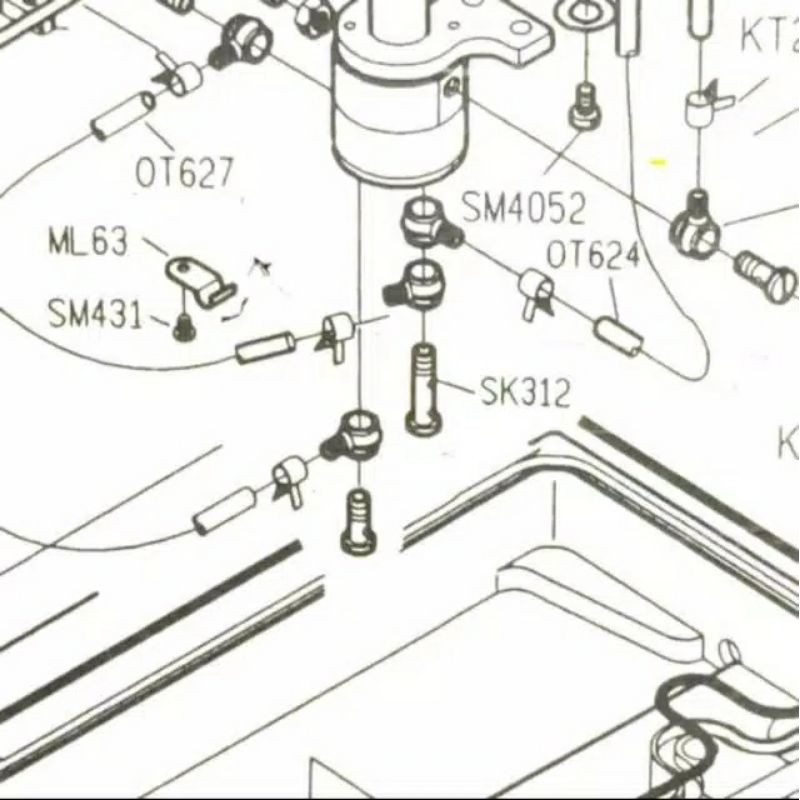 SK312 Asli Siruba Baut Banjo - Mesin Kamkut F007-D