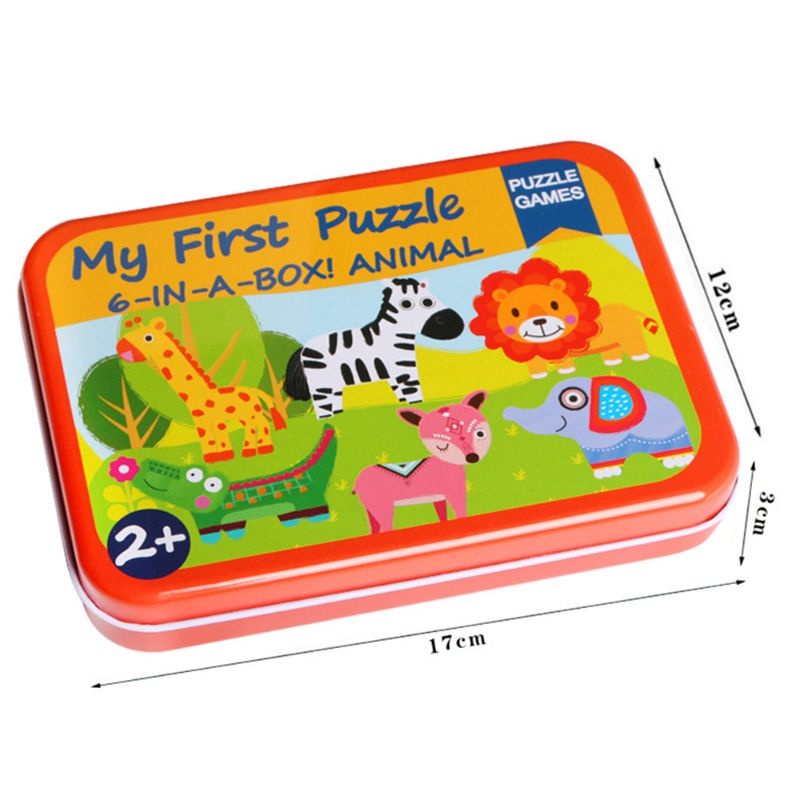 My First Puzzle Animal Mainan Anak Puzzle Kayu Puzzle Anak Mainan Montessori Wooden Puzzle