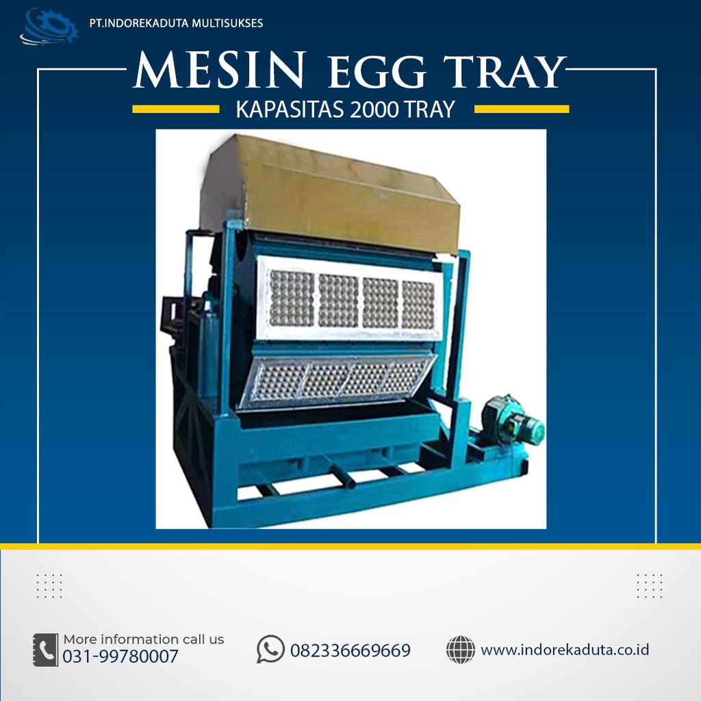 Mesin egg tray ET-020 include model tanpa pengering