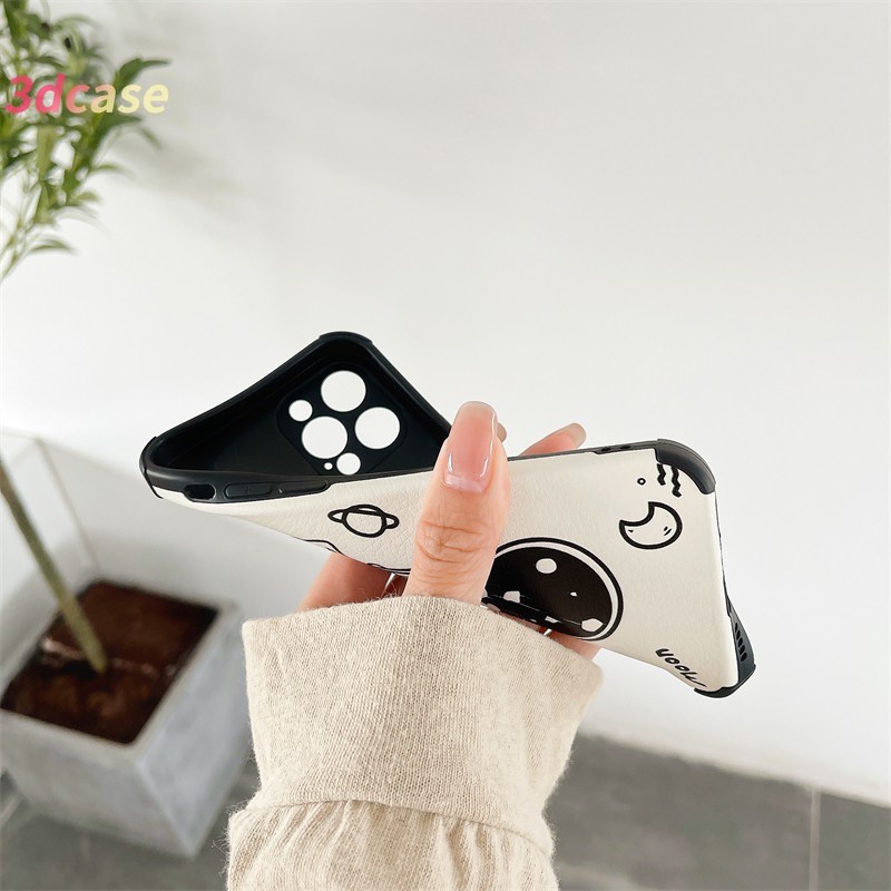 Case Pelindung Kamera Shockproof Untuk Samsung A32 A52 A72 A12 A20S A02S A50 A10S J7 Prime A51 A10 A125 A30 A50S A30S A20 M40S M10 M10S A205 M02S A025 F02S A305 M12 F12 A15 A15S A54 A7 A5S A12 A9 A5 A53 A33 2020 Tide Brand NASA Astronaut Soft Case