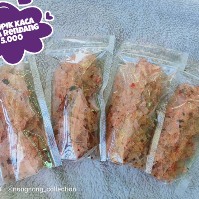 

Kripik kaca krica rasa rendang dan Cabe merah 50 gram