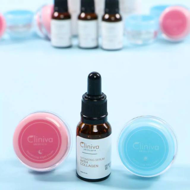 Paket Flek Hitam Cliniva Skincare Serum + Krim Pagi + Krim Malam
