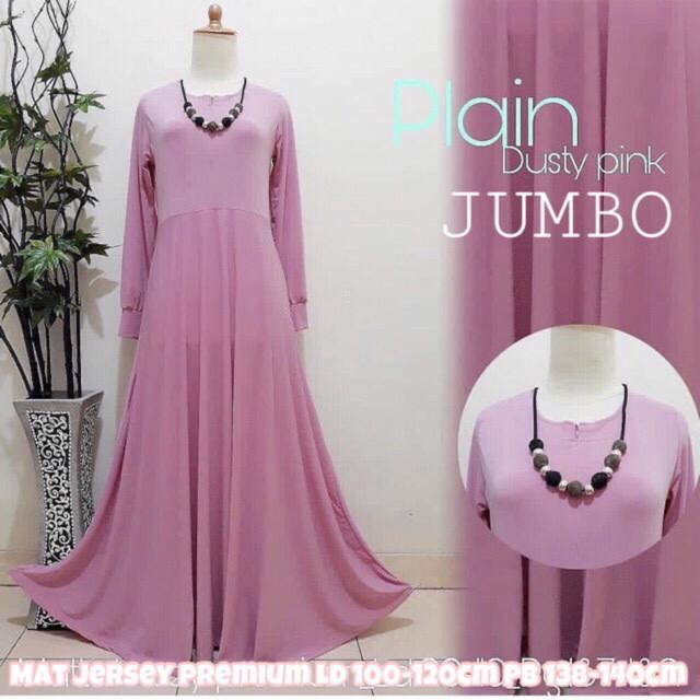 Gamis jumbo jersey pink