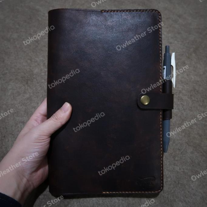 

Leather Notebook Cover A5 - Cover Notebook Kulit A5