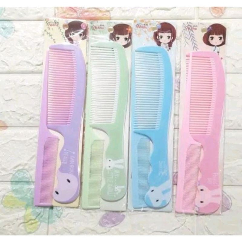 Vinztstore - Sisir Karakter Set 2 in 1 Haircomb Anak Dewasa Sisir Besar Anti Kusut Gagang Murah