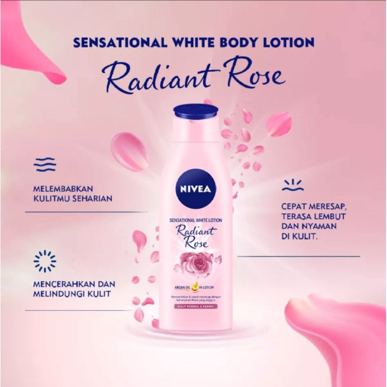 NIVEA Sensational White Body Lotion Aura Orange &amp; Radiant Rose 200ml