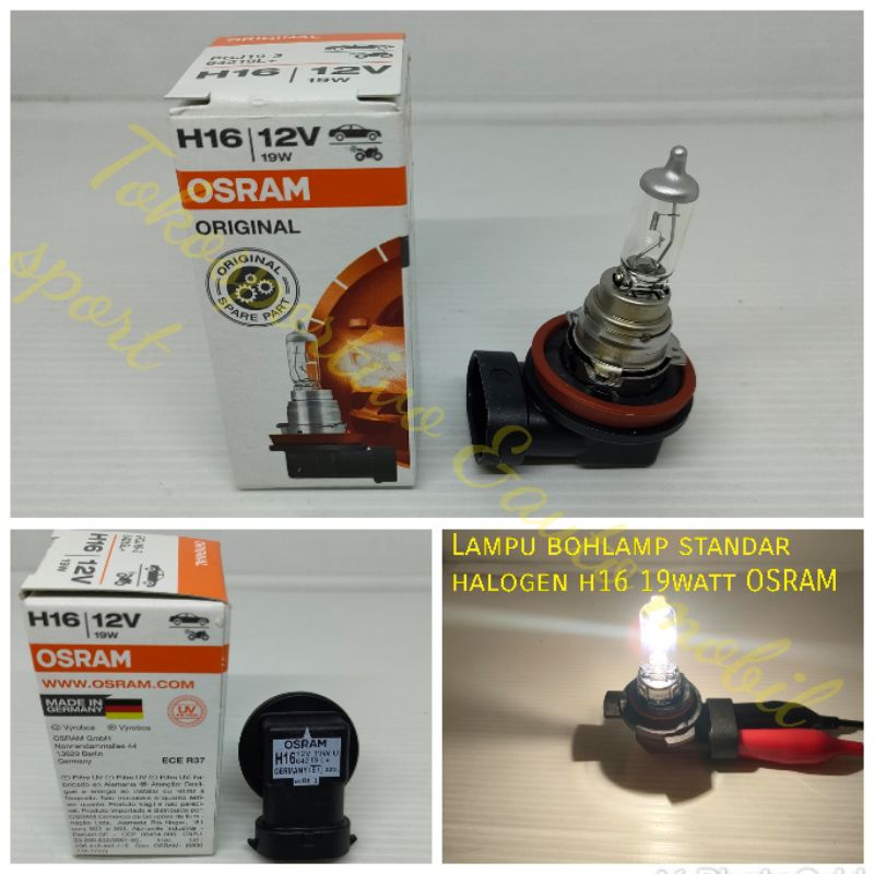 Lampu osram bohlamp foglamp kabut halogen H16 19watt 12v OSRAM Original Made in Jerman