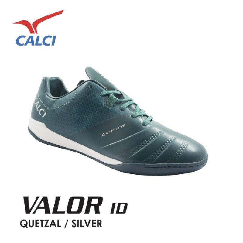 sepatu futsal calci valor id quetzal/silver