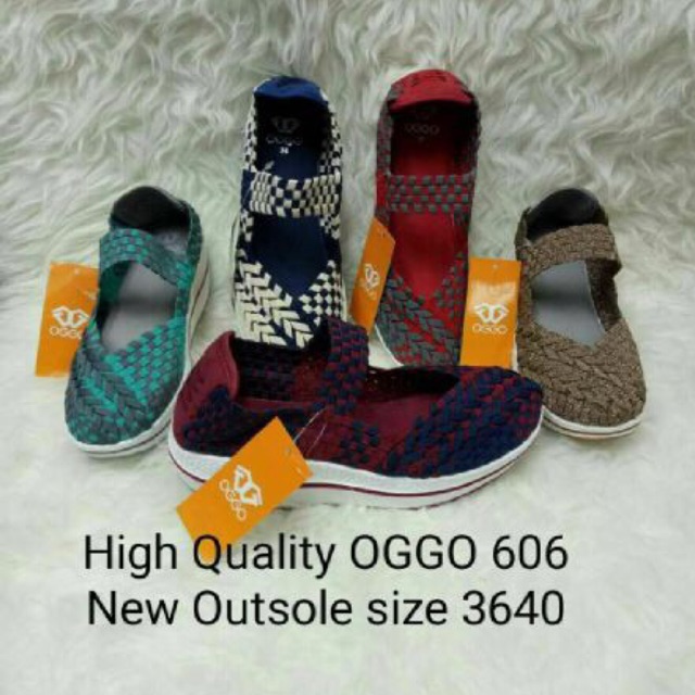 Oggo 606 sepatu anyaman rajut wanita ORI