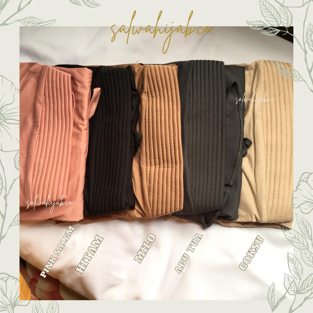 Bergo Hamidah Serut/ Bergo Jersey Serut Menutup Dada / Hijab Instan Jersey