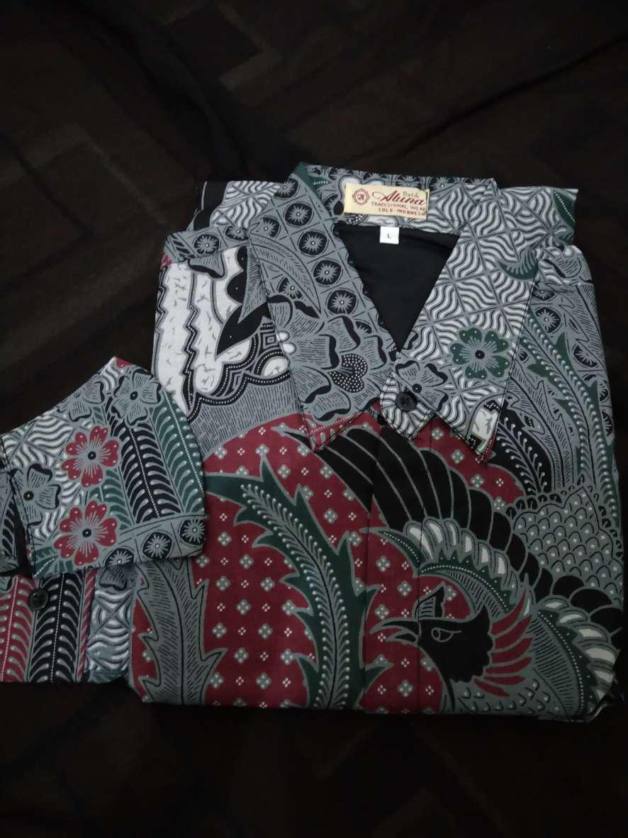Kemeja Batik Pria Lengan Panjang Premium Modern Slimfit Aluna Alisan Prabu Pcw 108