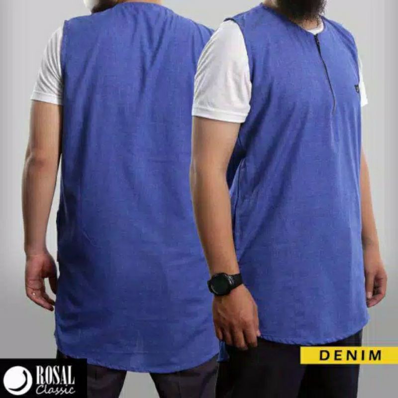 ROSAL CLASSIC clasic rompi sholat shalat solat pakaian muslim pria pelapis baju kaos polos cowok