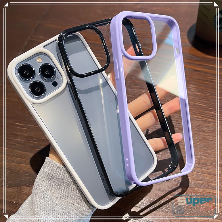 Case Warna Permen Oppo A17 A57 A95 A74 A15 A77s A16 A77 A55 A16K A16E A96 A16s A76 A54 A7 A12 A1k A52 A72 A92 A5s A3s A9 A5 A15s A35 Reno 5F 3-in-1 Simple Shockproof Cover