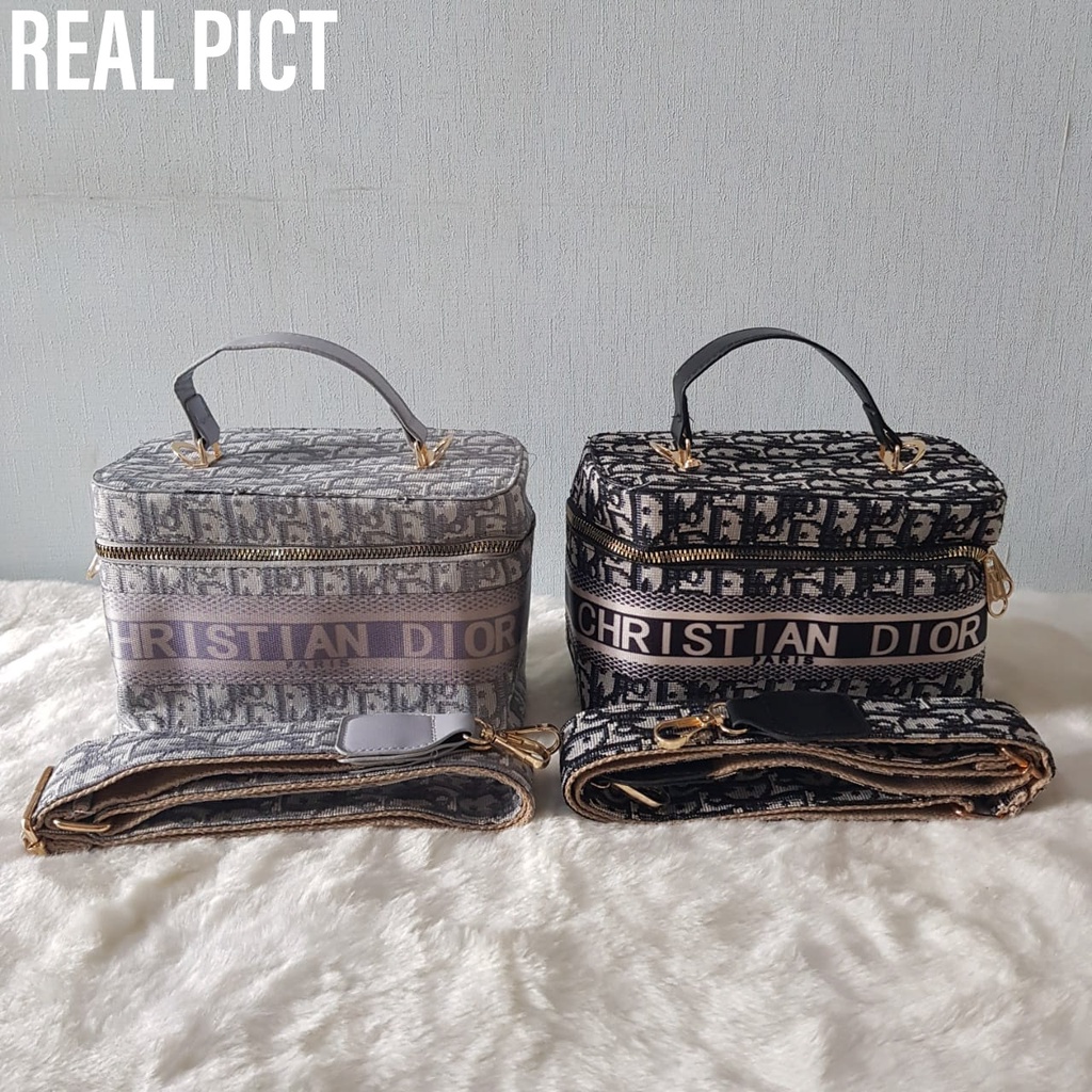 [✅BISA COD] 61181 CD EMBROIDERED COSMETIC BAGS (REAL PICTURE)